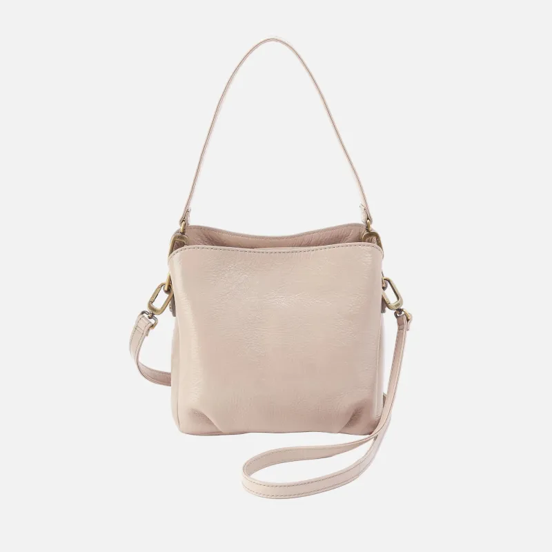 Starr Convertible Shoulder Bag in Aniline Gloss Leather - Stone Gloss made by HOBO