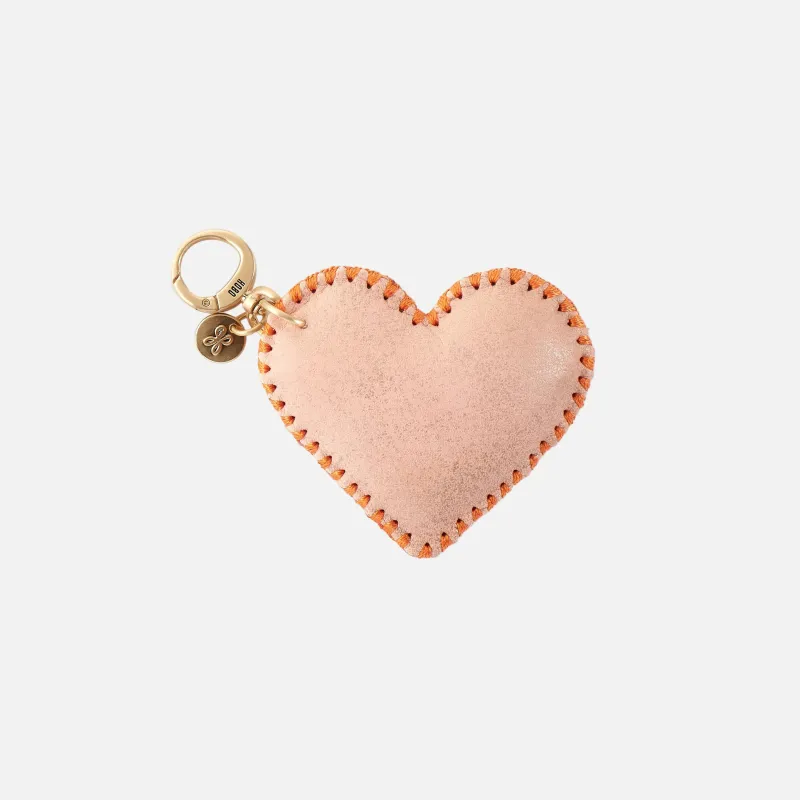 Heart Swells Fob in Metallic Leather - Shiny Penny made by HOBO