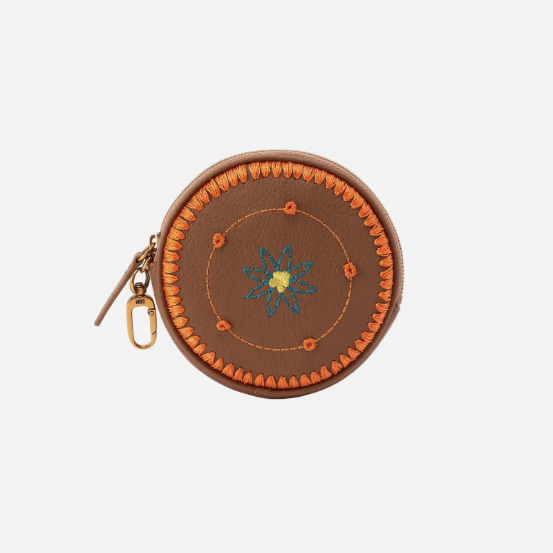 Revolve Bag Charm in Pebbled Leather - Timber Brown made by HOBO