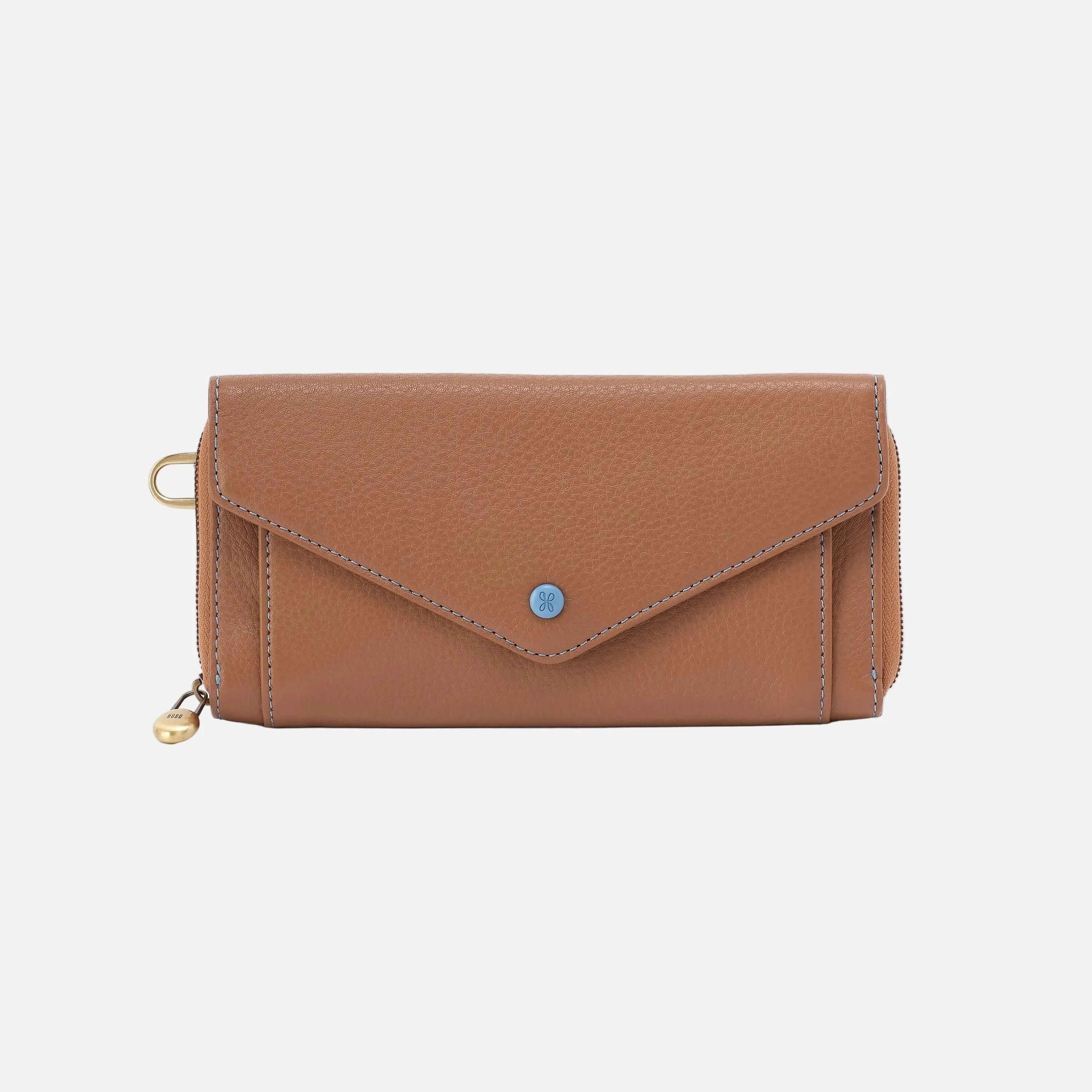 Goldie Large Wallet in Pebbled Leather - Brown Sugar sold by HOBO