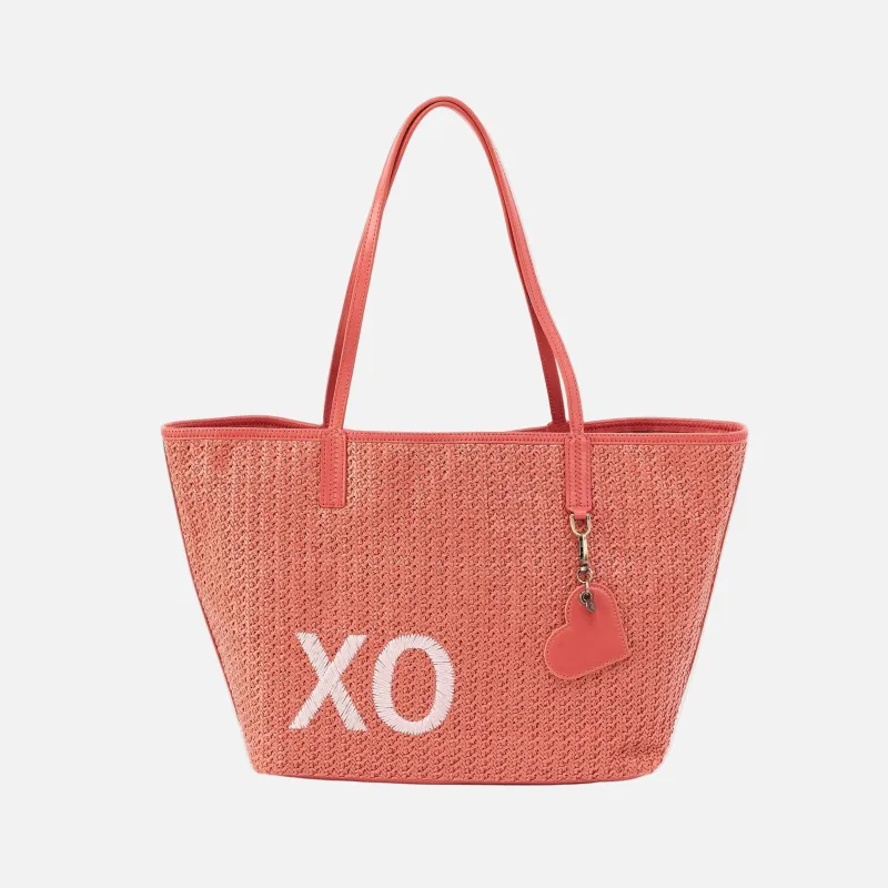 All That Tote in Woven Straw - Wild Rose Woven Straw made by HOBO