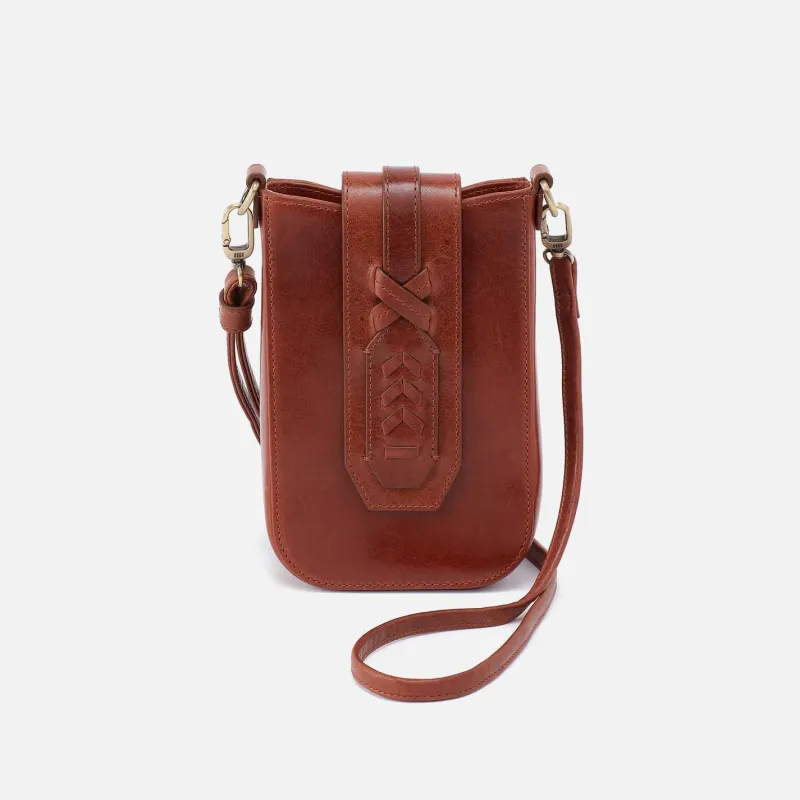 Expedition Phone Crossbody in Patina Leather - Pecan Ridge made by HOBO