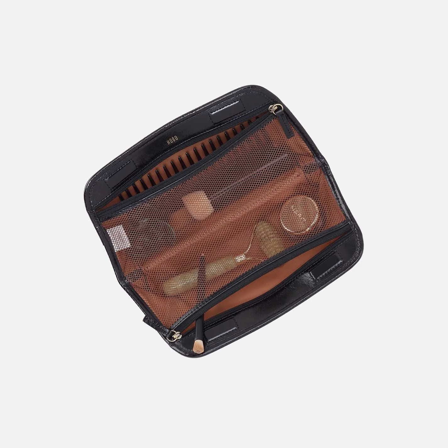 Beauty Brush Case in Polished Leather - Black sold by HOBO product image thumbnail 2