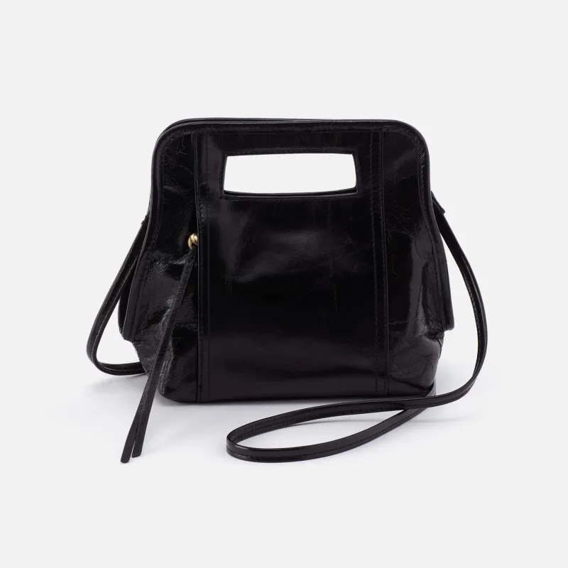 Ace Crossbody In Polished Leather - Black made by HOBO