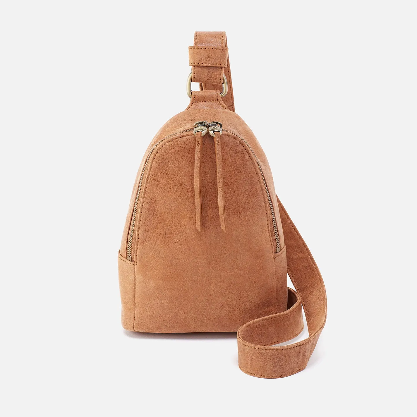 Fern Sling in Buffed Leather - Whiskey sold by HOBO