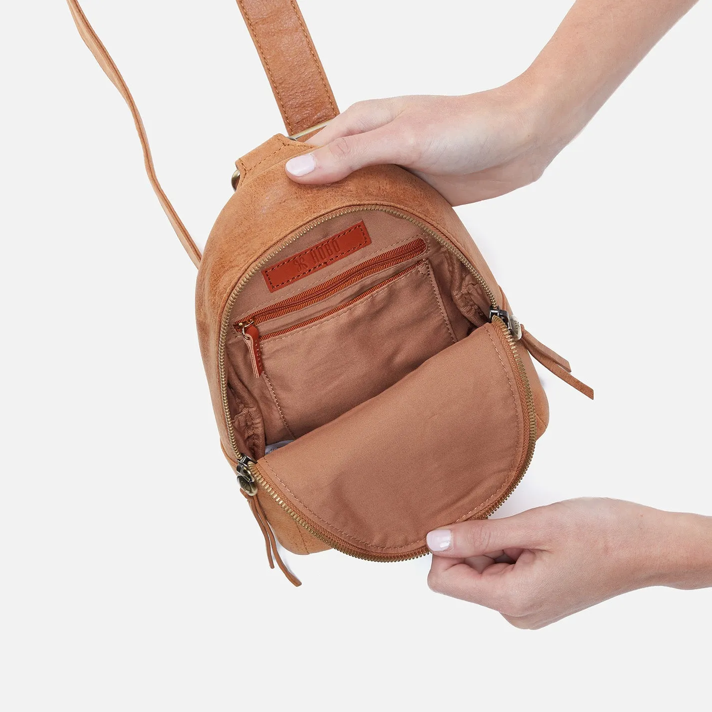 Fern Sling in Buffed Leather - Whiskey sold by HOBO product image thumbnail 4