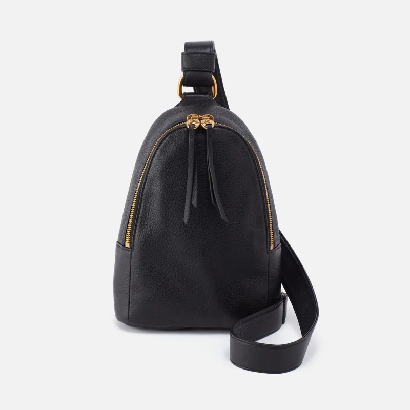 Fern Sling in Pebbled Leather - Black made by HOBO