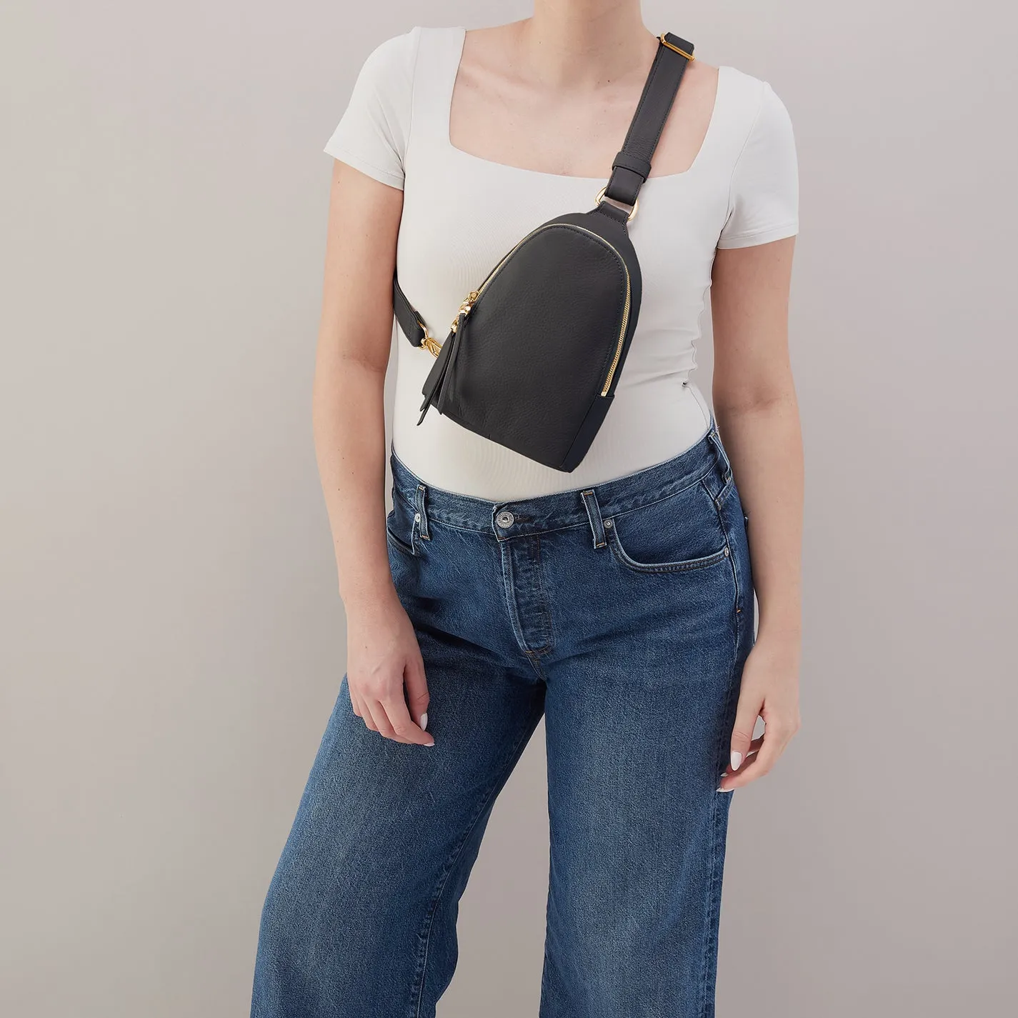 Fern Sling in Pebbled Leather - Black sold by HOBO product image thumbnail 3