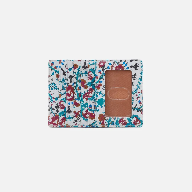Euro Slide Card Case in Printed Leather - Batik Blooms made by HOBO