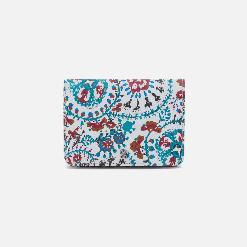 Jill Bifold Wallet in Printed Leather - Batik Blooms made by HOBO