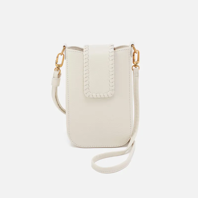 Expedition Phone Crossbody in Pebbled Leather - Coastal Cloud made by HOBO