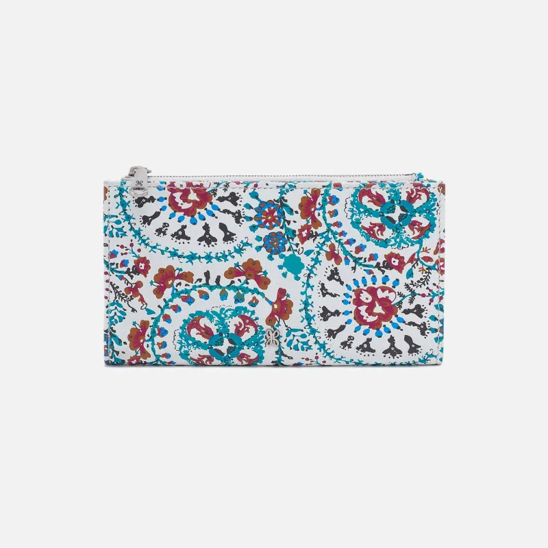 Jill Large Bifold Wallet in Printed Leather - Batik Blooms made by HOBO