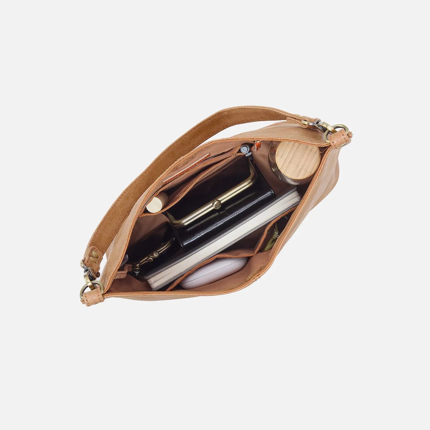 Pier Shoulder Bag In Buffed Leather - Whiskey sold by HOBO product image thumbnail 3