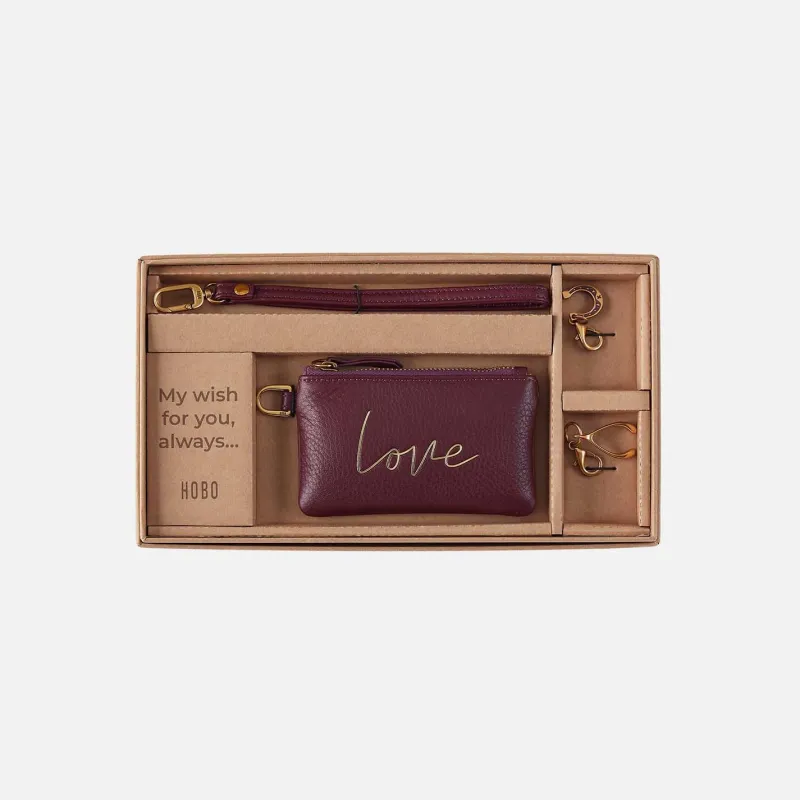 Love Gift Box in Pebbled Leather - Mulberry Glaze made by HOBO