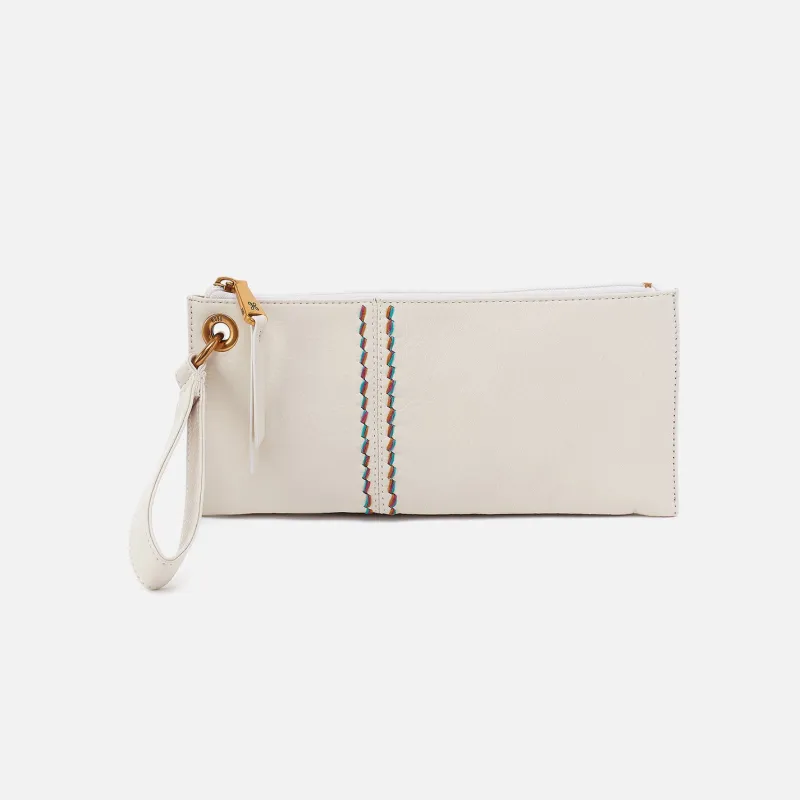 Vida Wristlet in Pebbled Leather - Coastal Cloud made by HOBO