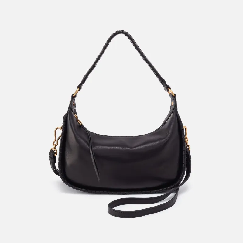 Mia Crescent Hobo in Smooth Leather - Black made by HOBO