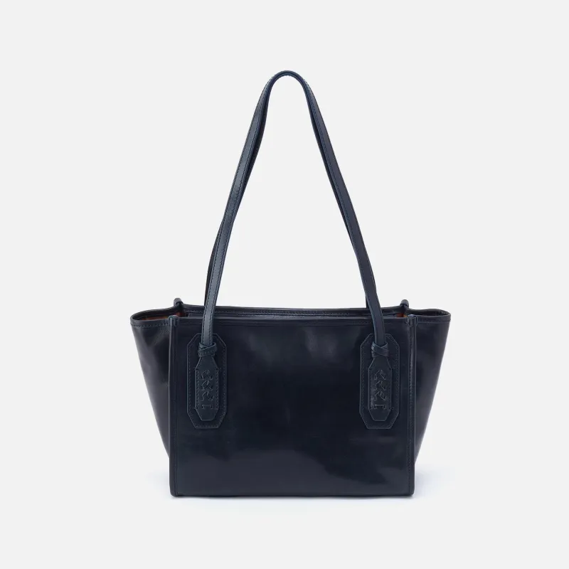 Expedition Small Tote in Patina Leather - Navy Horizon made by HOBO