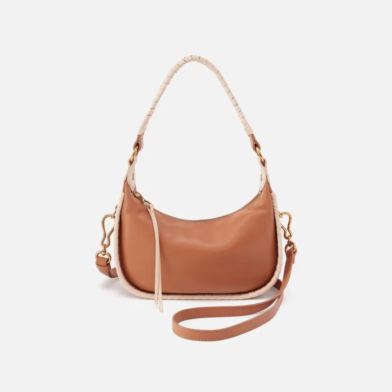 Mia Crescent Small Hobo in Smooth Leather - Warm Cashew made by HOBO