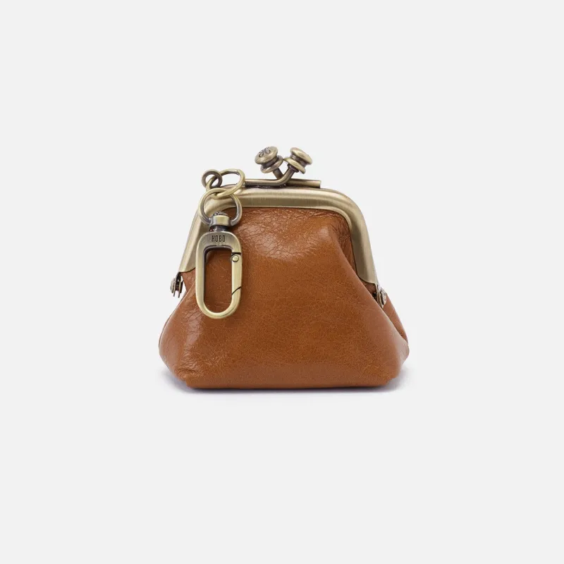 Run Frame Pouch in Polished Leather - Truffle made by HOBO