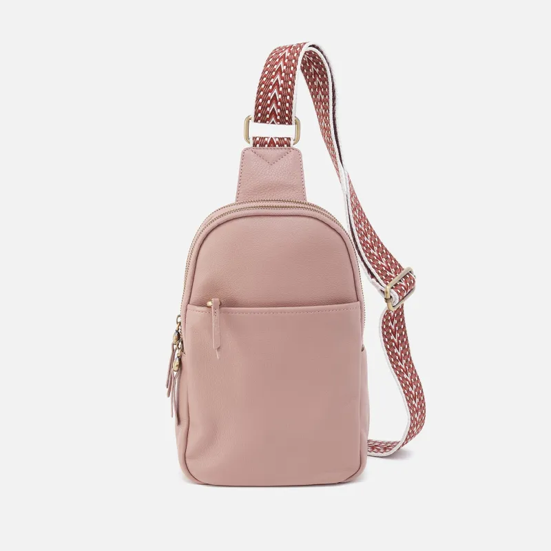 Cass Sling In Pebbled Leather - Blush made by HOBO