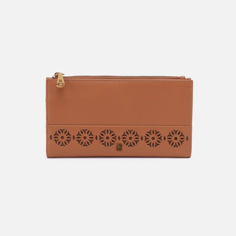 Jill Large Bifold Wallet in Sun-Perf Leather - Canyon Petal made by HOBO