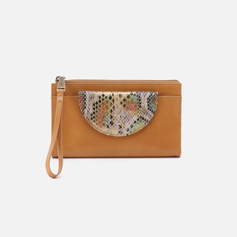 Zenith Wristlet in Mixed Leathers - Natural made by HOBO