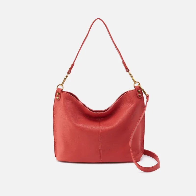 Pier Shoulder Bag In Pebbled Leather - Red Clay made by HOBO