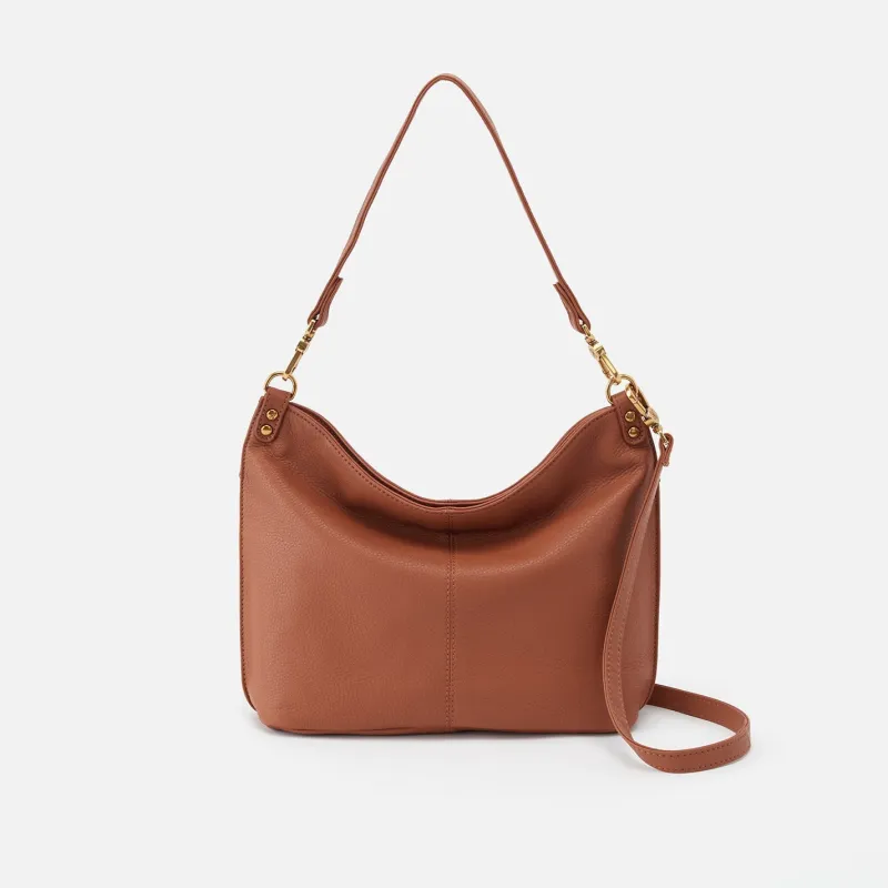 Pier Shoulder Bag in Pebbled Leather - Cashew made by HOBO