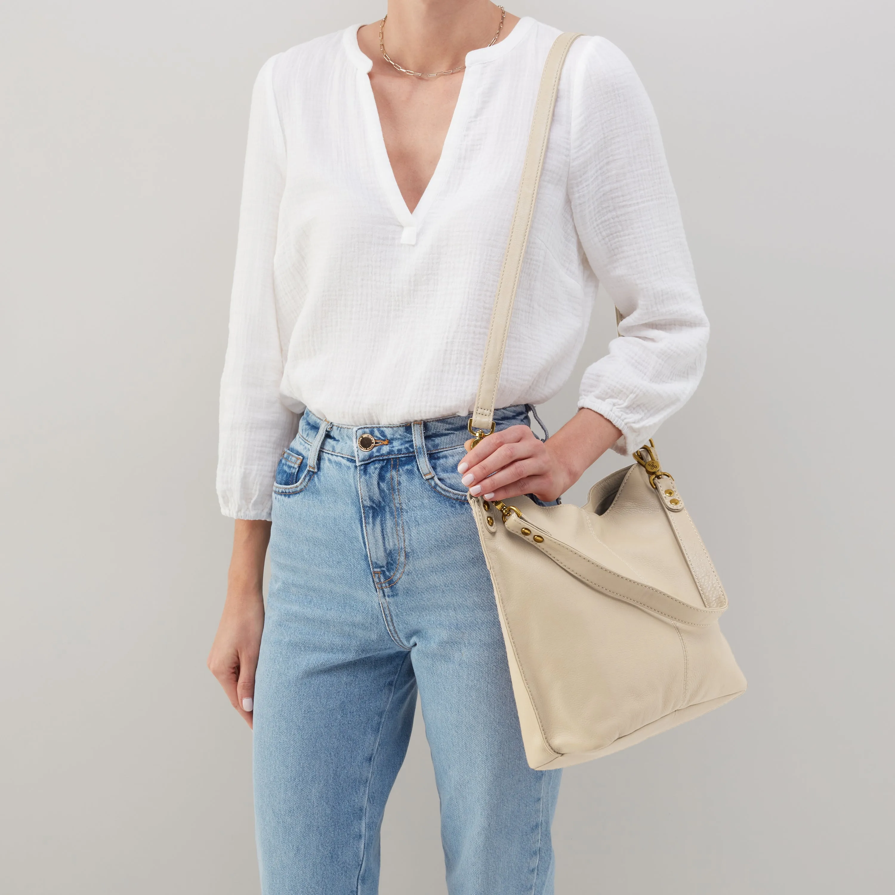 Pier Shoulder Bag In Pebbled Leather - Birch sold by HOBO product image thumbnail 2