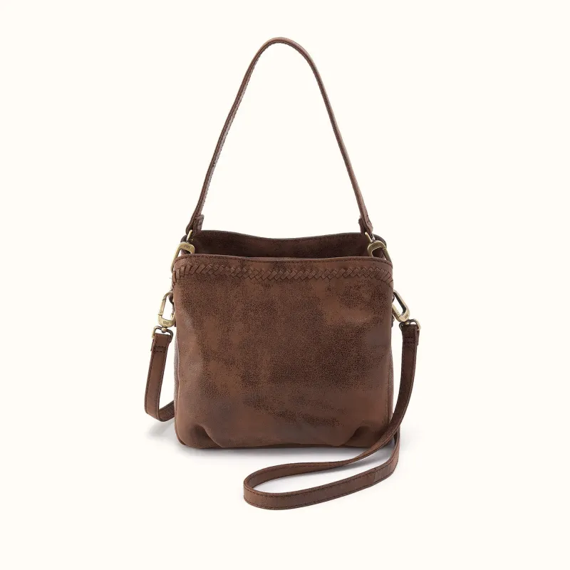 Starr Convertible Shoulder In Buffed Leather - Mocha made by HOBO