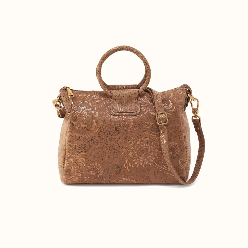 Sheila Medium Satchel In Printed Leather - Mink Folklore made by HOBO