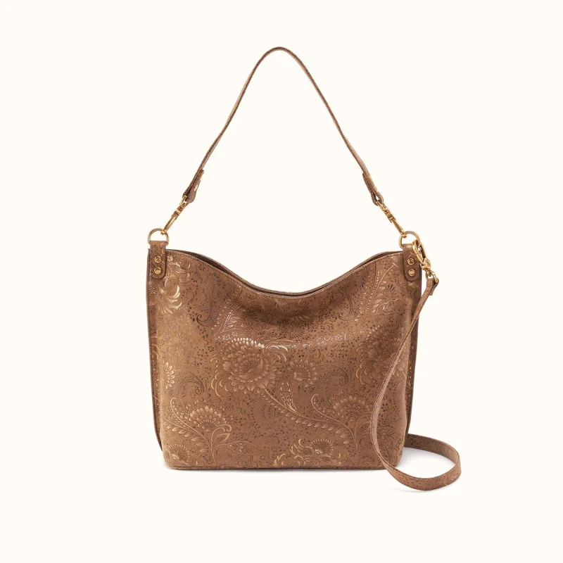Pier Shoulder Bag In Printed Leather - Mink Folklore made by HOBO