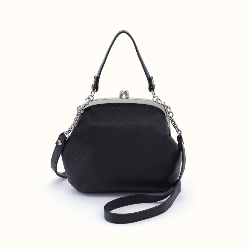 Alba Frame Crossbody In Pebbled Leather - Black made by HOBO