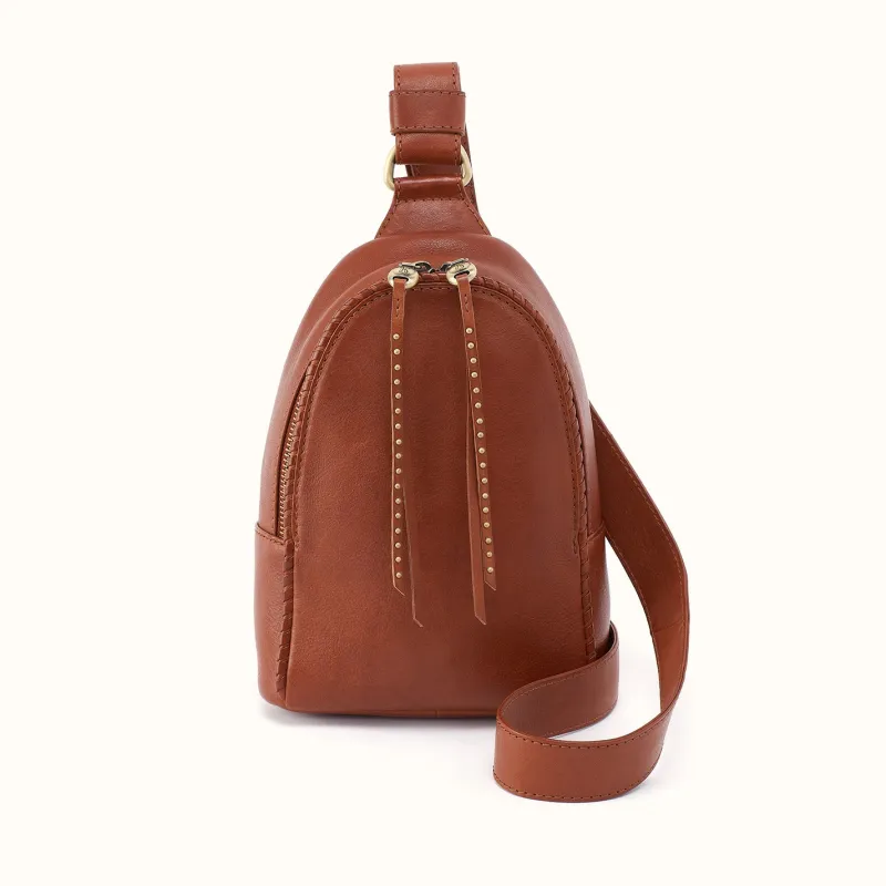 Fern Sling In Washed Leather - Kindling Brown made by HOBO