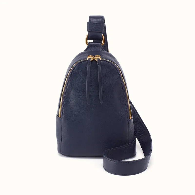 Fern Sling In Pebbled Leather - Ink Navy made by HOBO