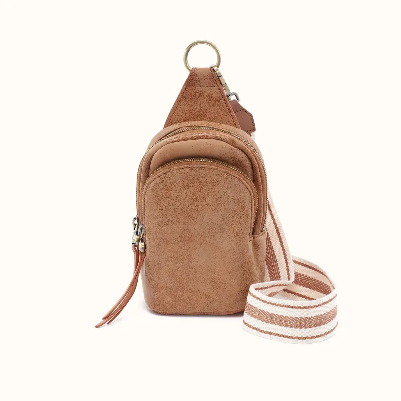 Fern Small Sling In Buffed Leather - Whiskey made by HOBO