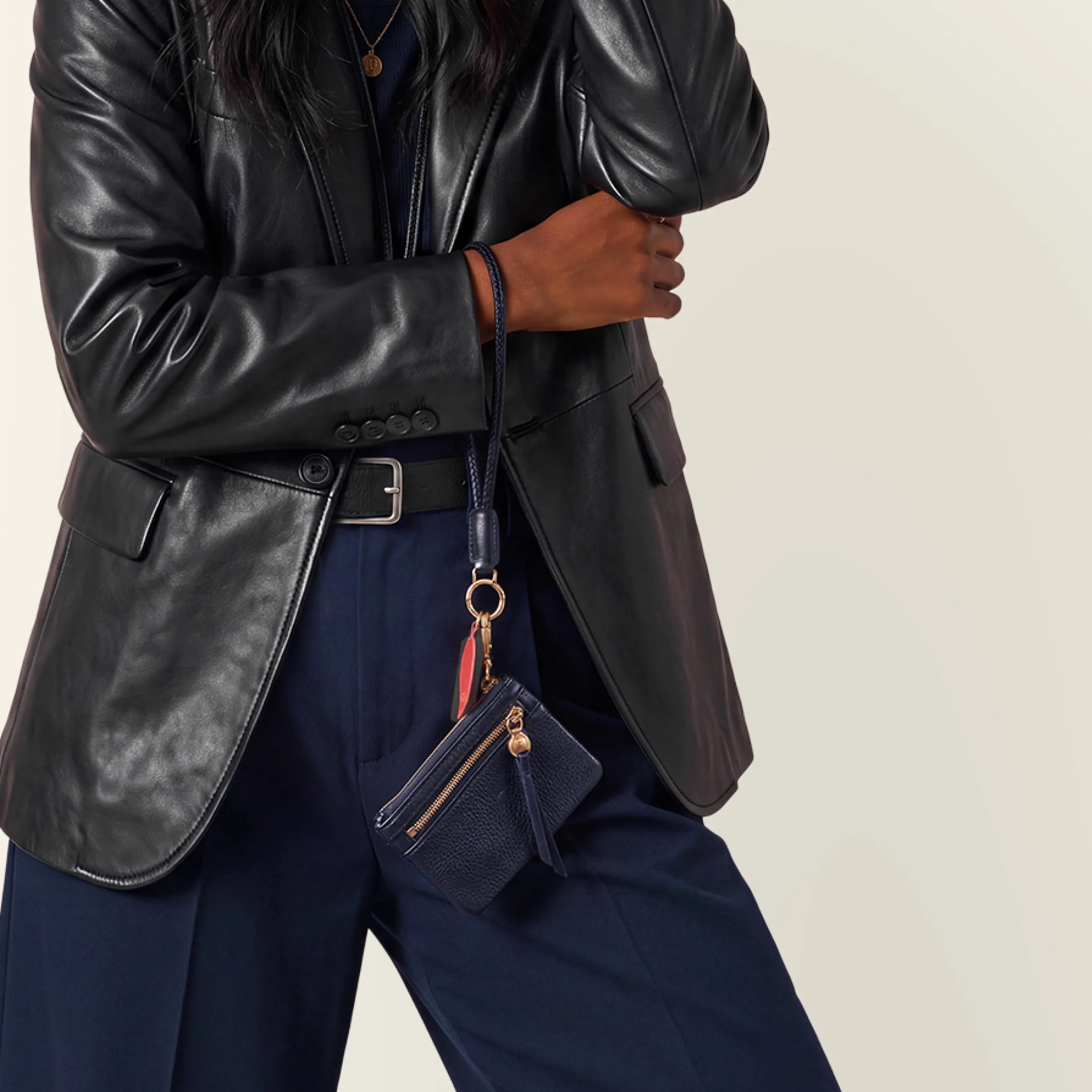 Lasso Phone Wristlet In Pebbled Leather - Ink Navy sold by HOBO product image thumbnail 2