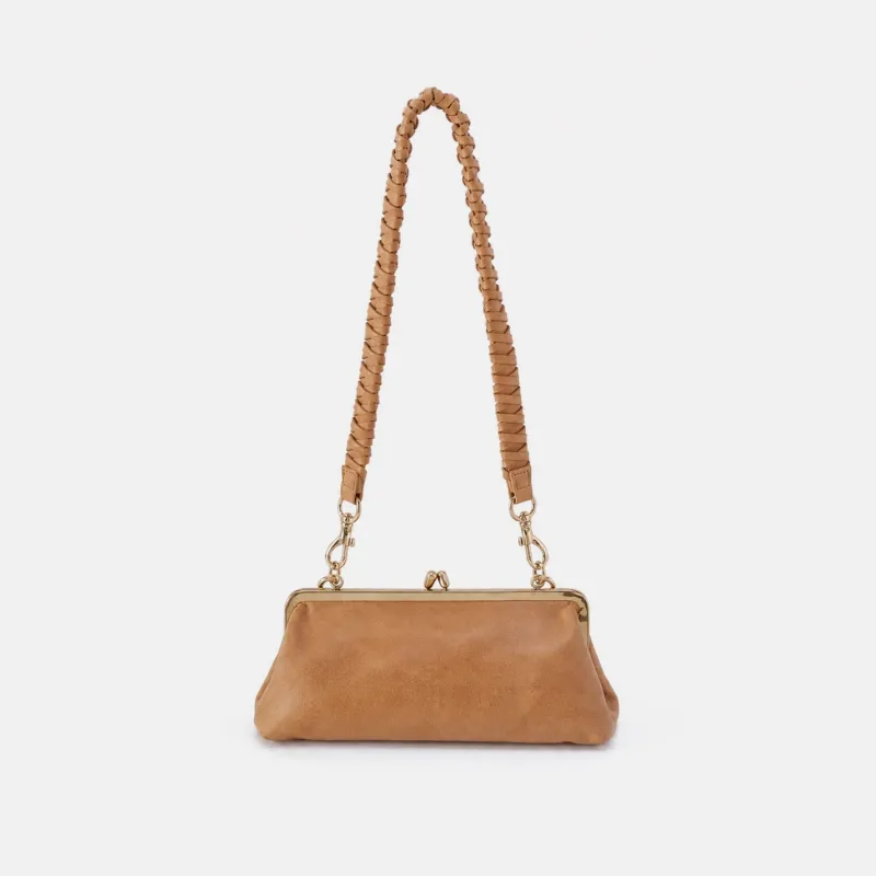 Della Frame Small Shoulder Bag In Buffed Leather - Whiskey made by HOBO