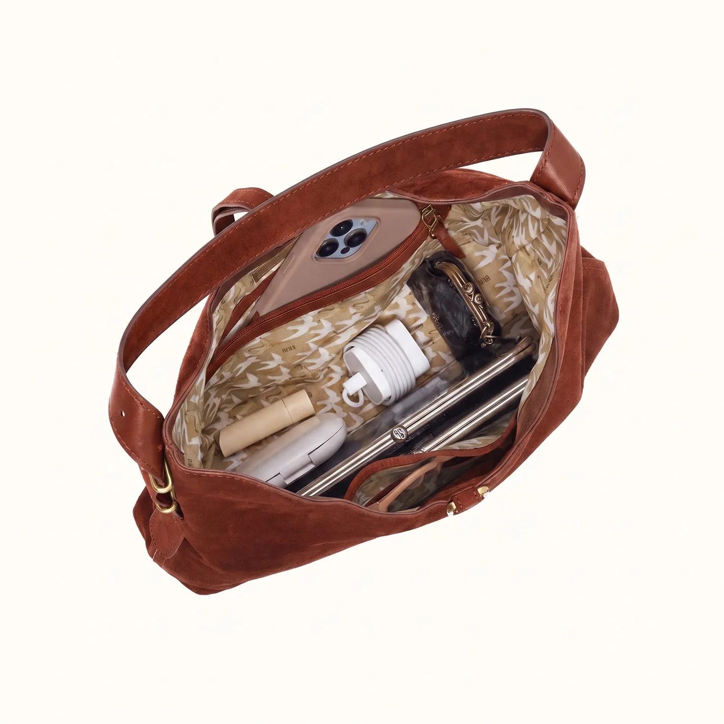 Atlas Hobo Bag In Suede Leather - Chocolate sold by HOBO product image thumbnail 3