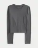 Soft Stretch Seamless Fabric Long-Sleeve Crew Top sold by Hollister