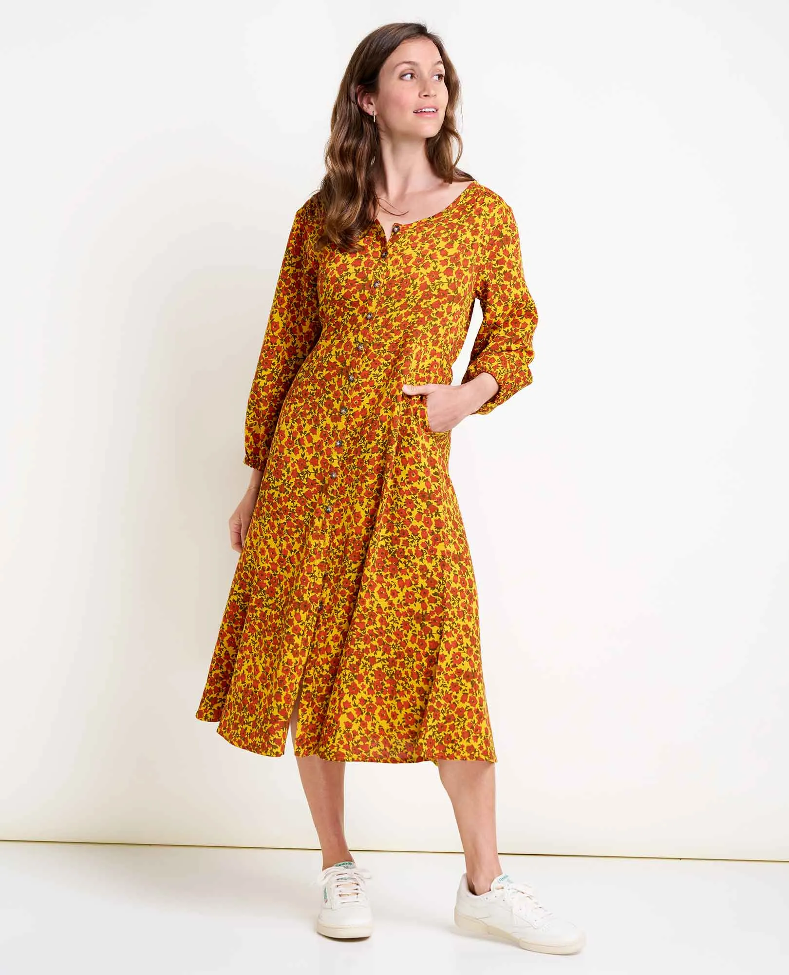 Manzana Paneled Midi Dress sold by TOAD&CO