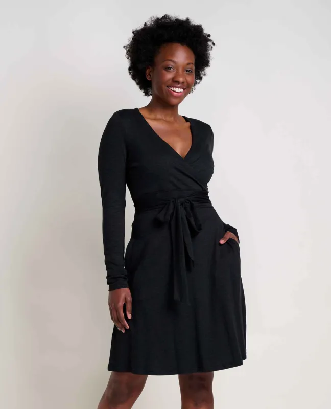 Cue Wrap Long Sleeve Dress sold by TOAD&CO