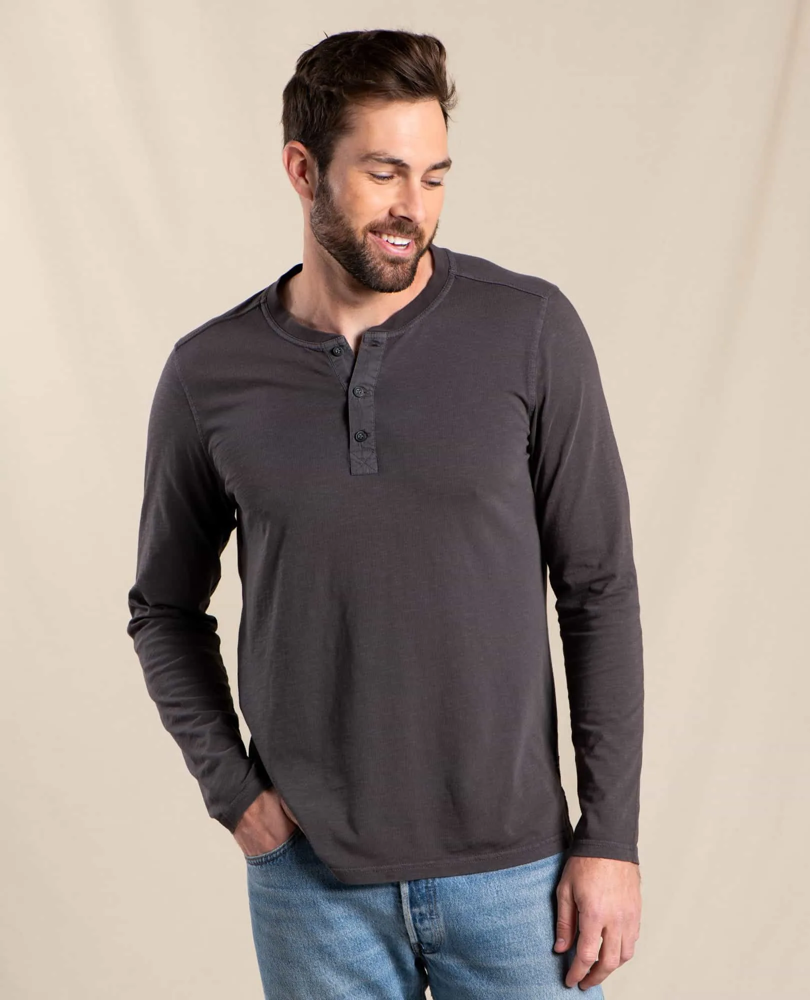 Men's Primo Long Sleeve Henley sold by TOAD&CO