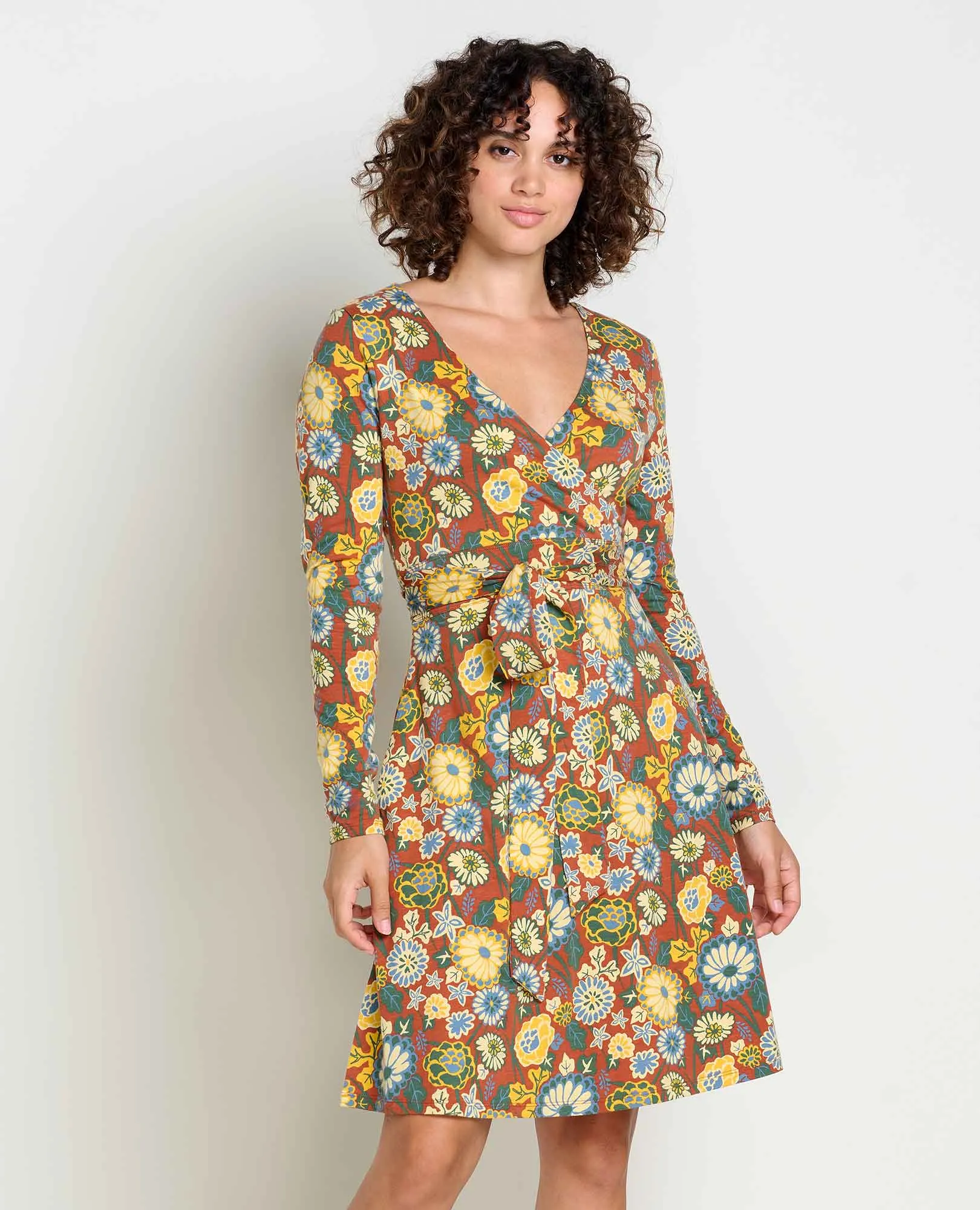 Cue Wrap Long Sleeve Dress sold by TOAD&CO