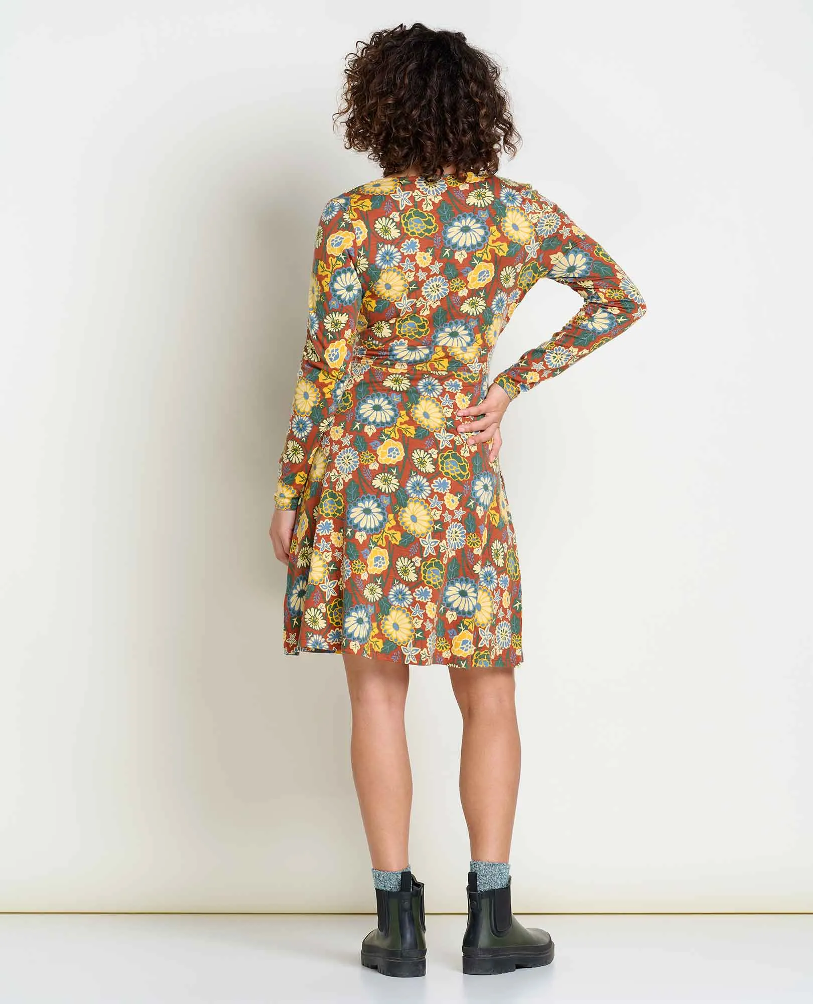 Cue Wrap Long Sleeve Dress sold by TOAD&CO product image thumbnail 4