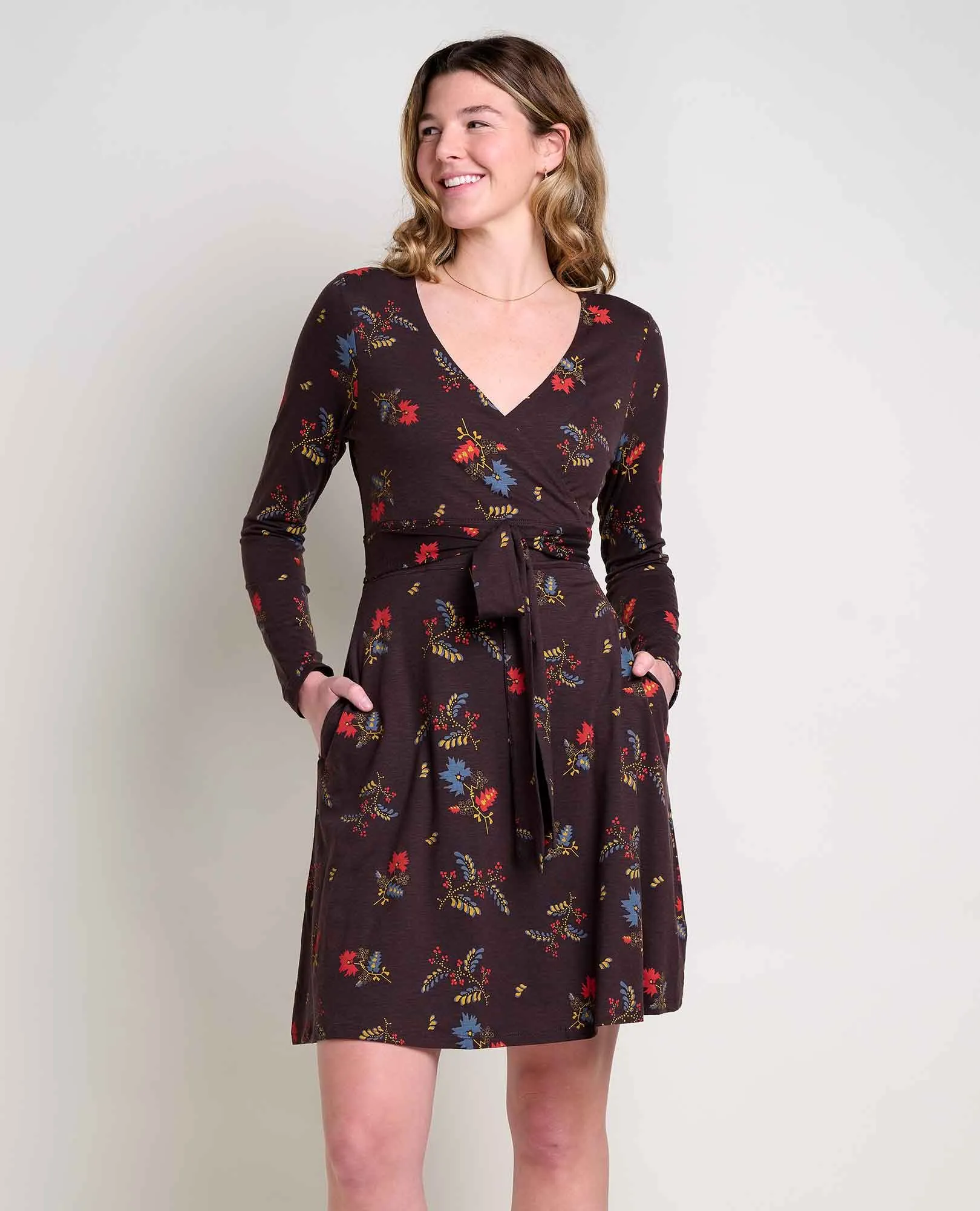 Cue Wrap Long Sleeve Dress sold by TOAD&CO