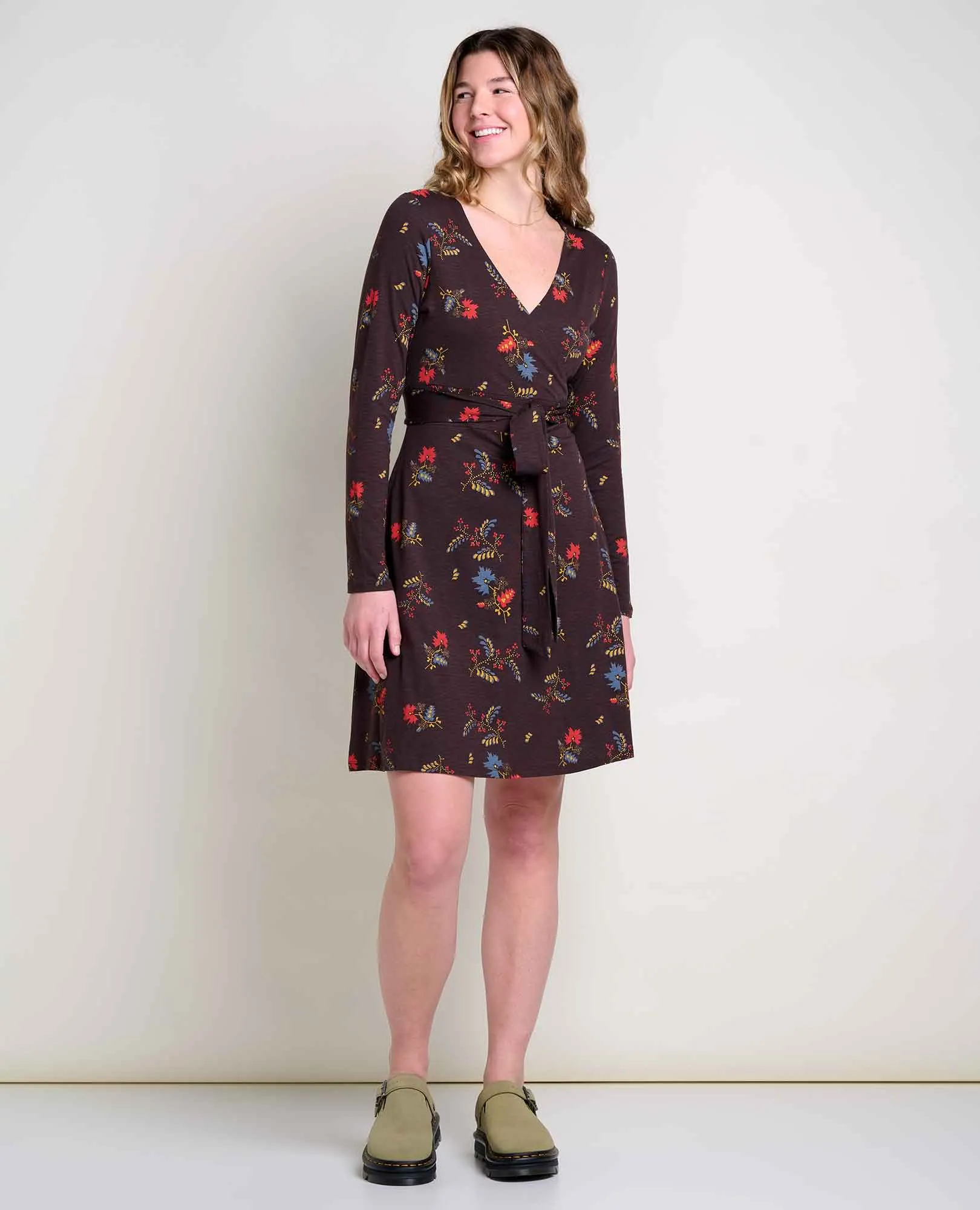 Cue Wrap Long Sleeve Dress sold by TOAD&CO product image thumbnail 3
