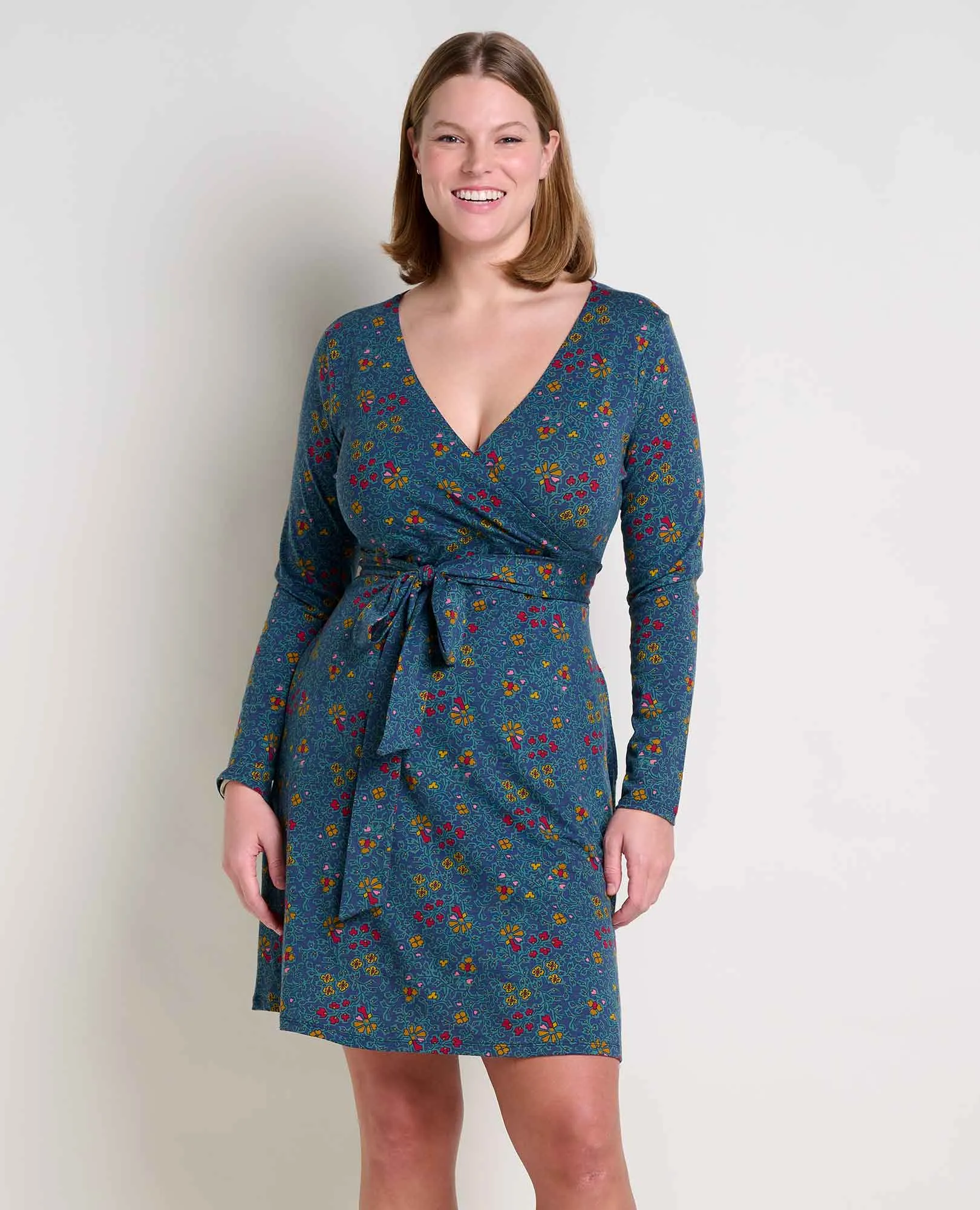 Cue Wrap Long Sleeve Dress sold by TOAD&CO product image thumbnail 3