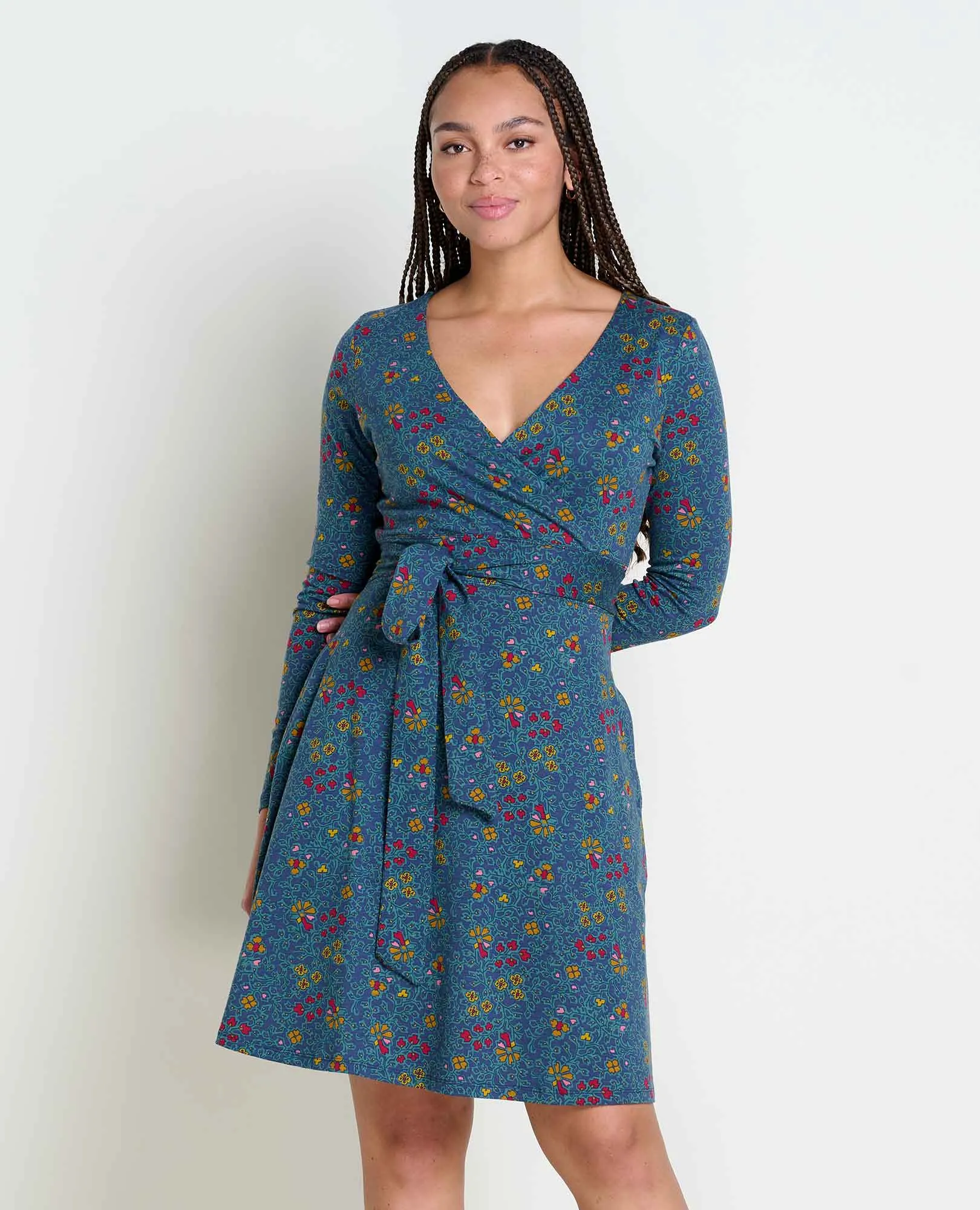 Cue Wrap Long Sleeve Dress sold by TOAD&CO