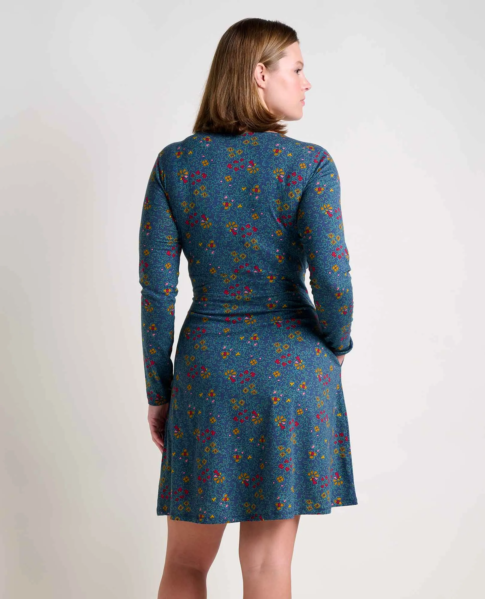 Cue Wrap Long Sleeve Dress sold by TOAD&CO product image thumbnail 4